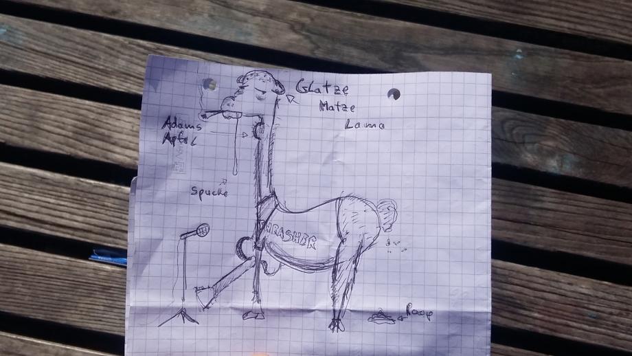 Heisskalt-Matze als Lama Heisskalt-Matze als Lama