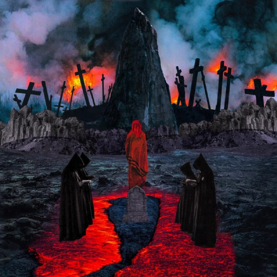 Counterparts - A Eulogy For Those Still Here satanische Szene mit Mönchen, Kreuzen, Feuer...satanisch eben