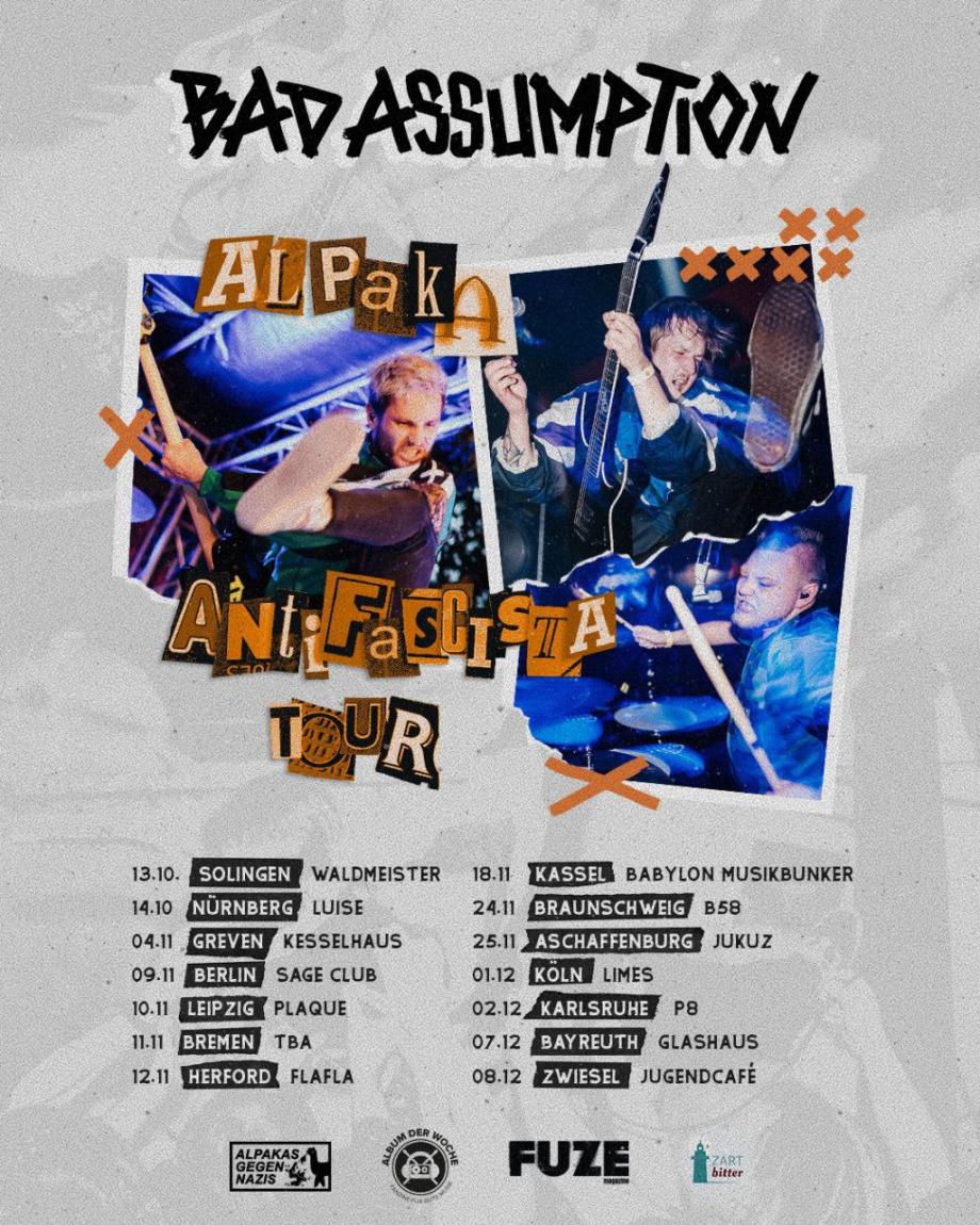 Bad Assumption Alpaka Antifascita Tour