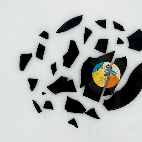 Zerbrochene Vinyl