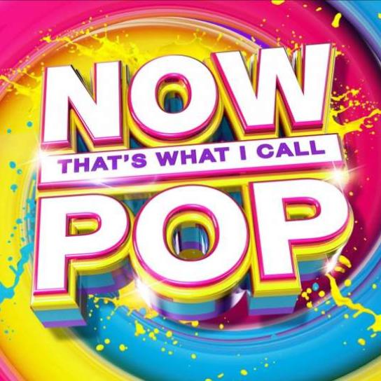 knallbuntes Bild mit dem Schriftzug "Now That's What I Call Pop"