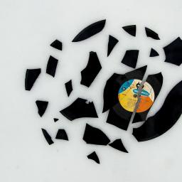 Zerbrochene Vinyl